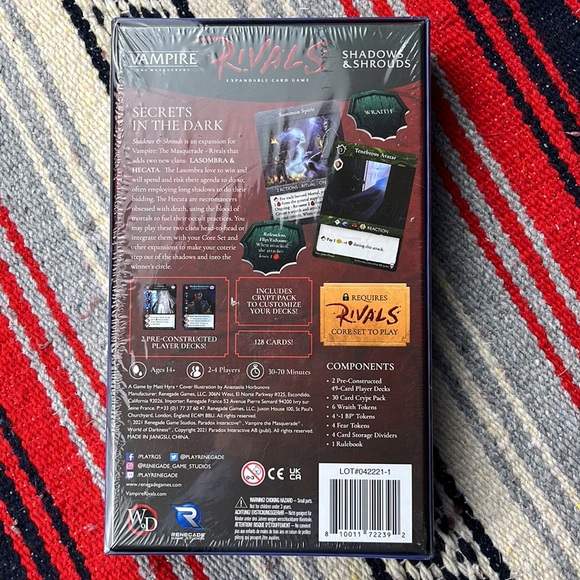 NEW and Sealed | Vampire: The Masquerade- Rivals: Shadows & Shrouds Expansion - Picture 2 of 5